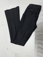 REDUCED Authentic Dolce & Gabbana D/Grey & L/Grey stripe flared trousers, EU 38