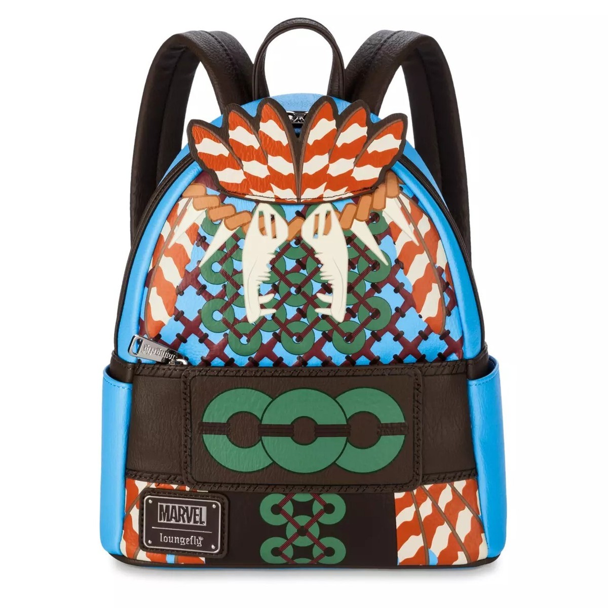 NWT LOUNGEFLY BLACK PANTHER; WAKANDA FOREVER NAMOR MINI BACKPACK & DISNEY EARS Loungefly Marvel Black Panther Wakanda Forever Figural Mini  main image 4