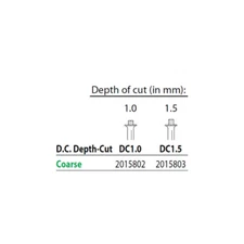 Abrasive Technology DC1.5 FG Two Striper Depth Cut Coarse Grit Diamond Burs 5/Pk