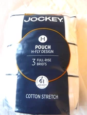 Jockey Pouch H Fly Design 3 Men's Full Rise Briefs XXL White H fly 1145 2XL