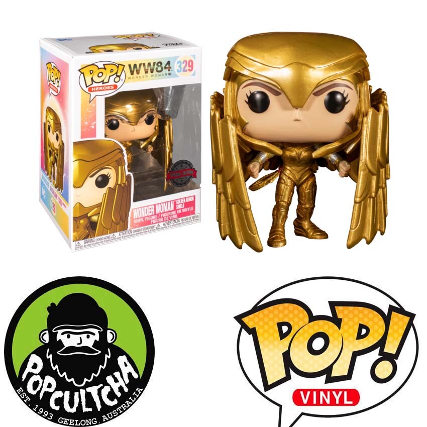 Wonder Woman 1984 - Wonder Woman With Gold Shield Pop! Vinyl Figure &Quot;New&Quot;