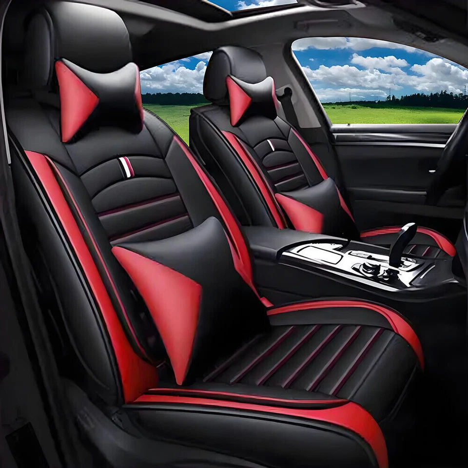 For Lexus Leather Auto Car Seat Cover Full Set Front & Rear Protectors Cushion Foto 2 de 4