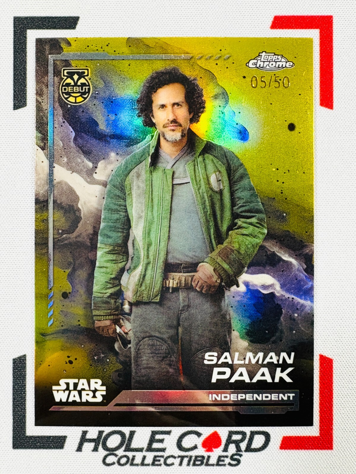SALMAN PAAK 2024 Topps Chrome Star Wars #93 Gold Refractor 05/50