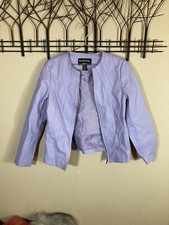 Purple Metallic Leather Jacket By Russell Kemp Ladies Size 8