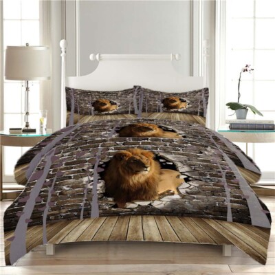 Fat Brown Big Bear 3D Printing Duvet Quilt Doona Covers Pillow Case Bedding Sets