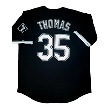 Frank Thomas Jersey Chicago White Sox Throwback Stitched Black NEW  SALE!