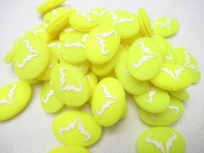 TWO 2X : RAFAEL NADAL YELLOW/WHITE LOGO VIBRATION DAMPENERS FOR TENNIS RACQUETS