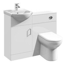 Bathroom Cabinet Vanity Unit Sink Basin Storage Toilet Unit WC Pan Cistern 950mm