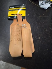 KLEIN TOOLS 5118R Tool Holster Leather PLIERS FOLDING RULE NEW MADE IN USA $18