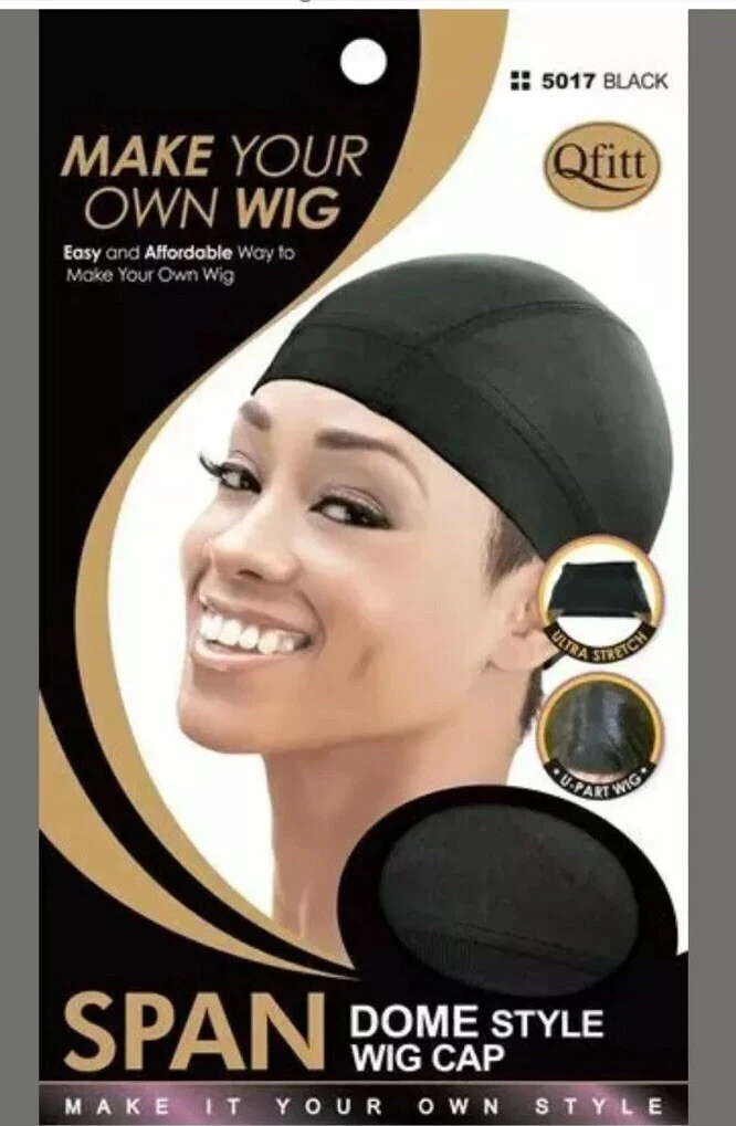 Qfitt Make Your Style X large Black Dome Wig Cap Spandex tight