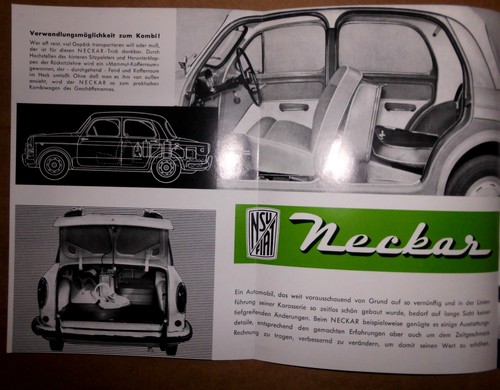 NSU FIAT NECKAR PROSPEKT 1953 HEILBRONN OLDTIMER SAMMLER - Picture 2 of 4