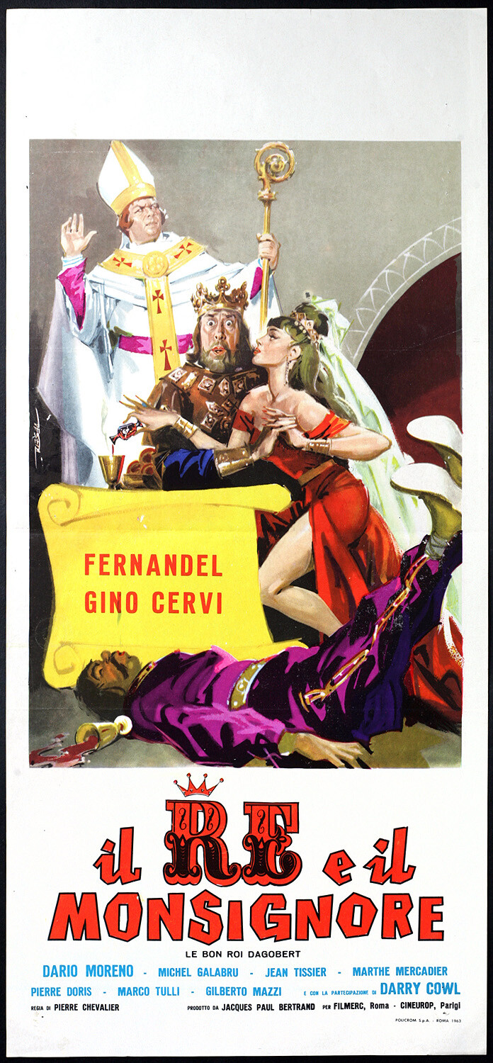 Locandina originale film Il re e il monsignore (1963) - Regia di Pierre Chevalier
