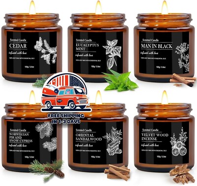 Juego De Velas Perfumadas Para El Hogar Con 150 Horas De Duración 6 Pack US NEW