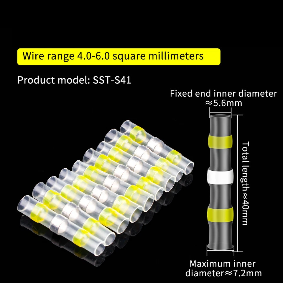 1000PCS Solder Seal Sleeve Waterproof Heat Shrink Butt Wire Connectors Terminals - image 2 of 4