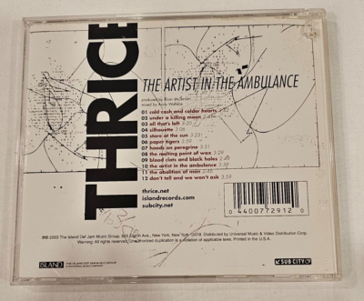 Thrice - The Artist In The Ambulance CD (2003) 12 Songs Original