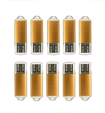 Kootion USB 2.0 10pcs 16GB Metal Rectangle Flash Drive Memory Stick Thumb Drive