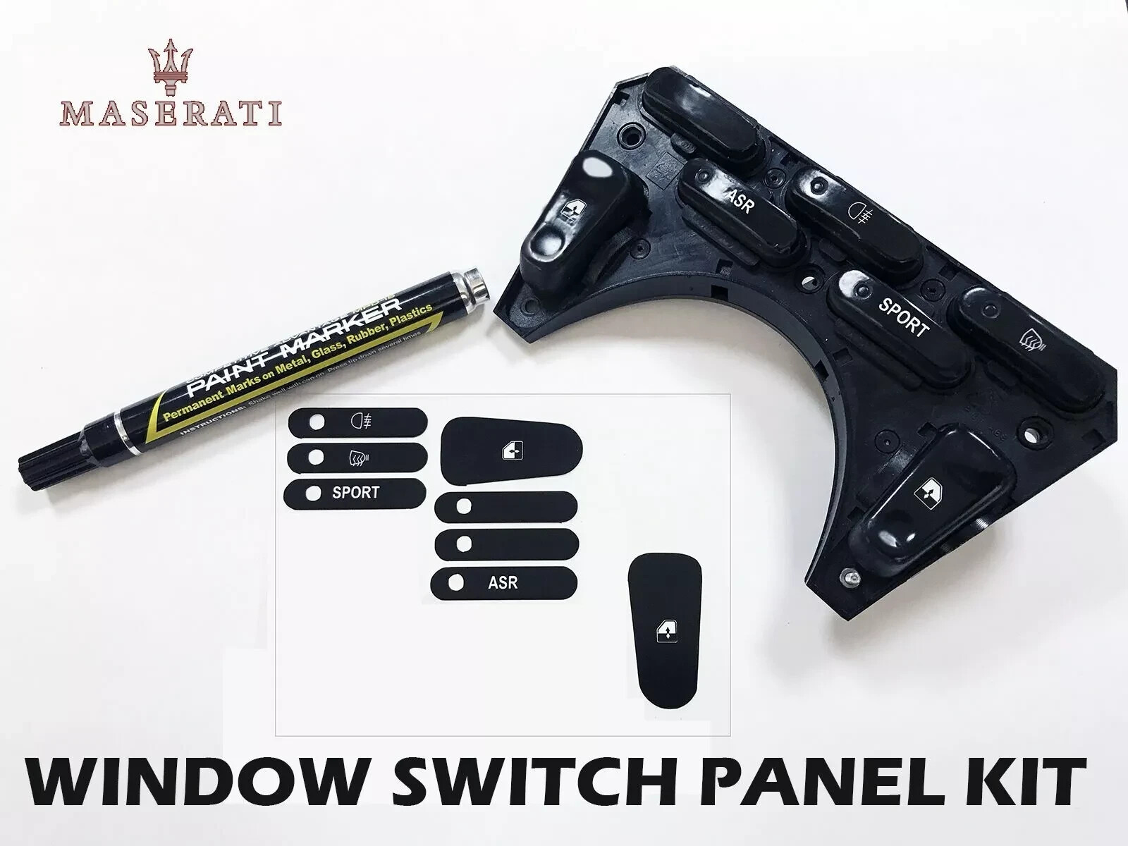 2002-06 MASERATI CAMBIOCORSA COUPE SPYDER CONSOLE BUTTON RESTORATION KIT