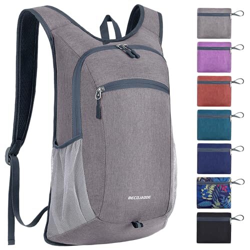 Lightweight 15L Grey Packable Hiking Backpack for Travel-image