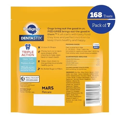 PEDIGREE DENTASTIX Juguete/Gallitas Dentales para Perros Pequeños Sabor Original Huesos Dentales, 5.8 Foto 2 de 4