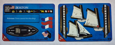 Wizkids Pirates CSG Boston #077 COMMON Unpunched Ship