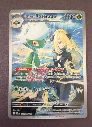 Pokemon TCG Cynthia’s Roserade 184/182 Illustration Rare Destined Rivals NM-MT