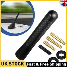 Universal 3" inches Car Antenna aerial Carbon Fiber Radio FM Antena Black UK
