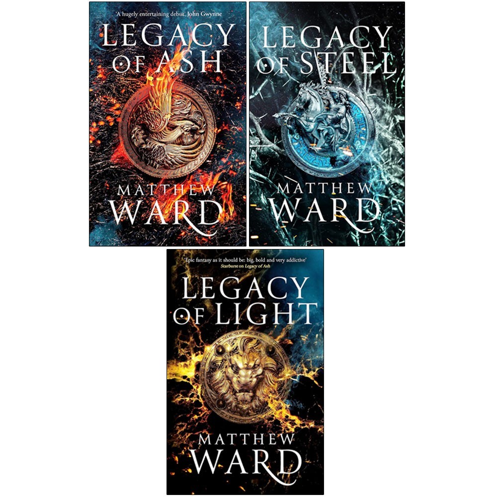 The Legacy Trilogy Series by Matthew Ward 3 Books Collection Set Legacy of Ash