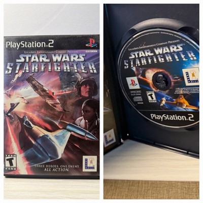 Star Wars Starfighter PS2 Black Label - CIB W/ Manual - PlayStation 2 - Tested