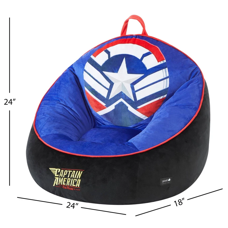 Marvel Captain America Kids Chair - Foam, Carry Handle Foto 4 de 4