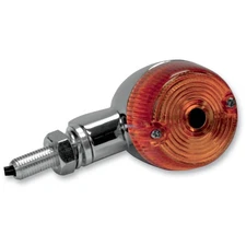 K&S Technologies 25-8320CM Chrome Aluminum Marker Lights - Round #1 with Amber L