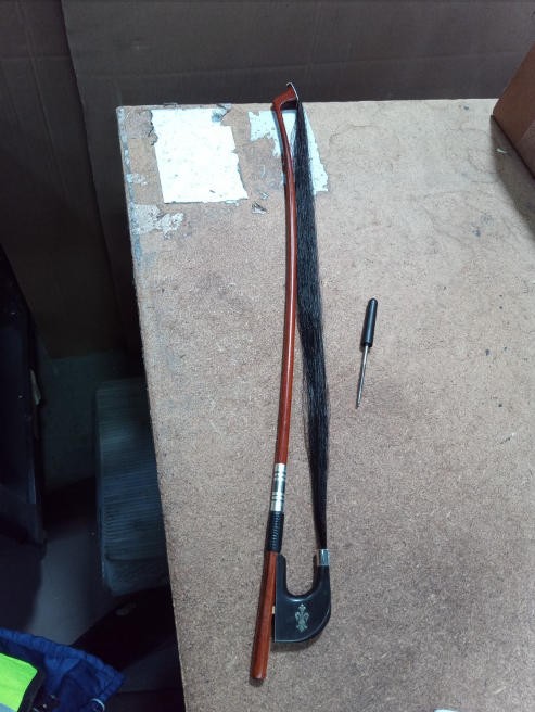Super promotion 3/4 Upright Double Bass Bow Brazilwood German Style Black Hair