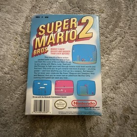 Nintendo Super Mario Bros. 2 NES Box Manual Action Platformer Adventure