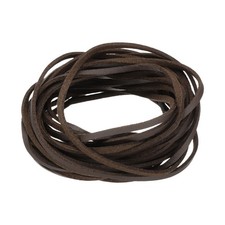 3 mm x 5.5 Yard Leather Cord, Leather Strip for Crafts Shoe Lace, Coffee