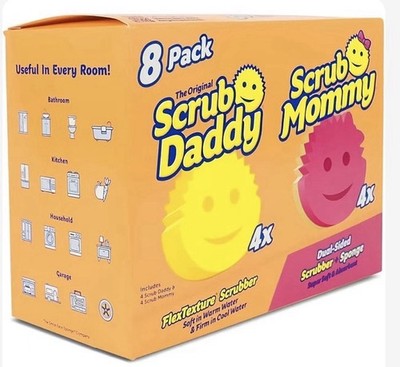 Scrub Daddy Scrub Mommy 8 Pack Dual Sided Sponge Multi Surface Cleaning New
