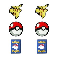 Pikachu Pokemon with Pokeballs Shoe Charms - 6 Pieces