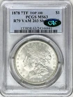 1878 7TF R79 MORGAN SILVER DOLLAR PCGS MS63 VAM 203 SHORT LEAF - RARE!