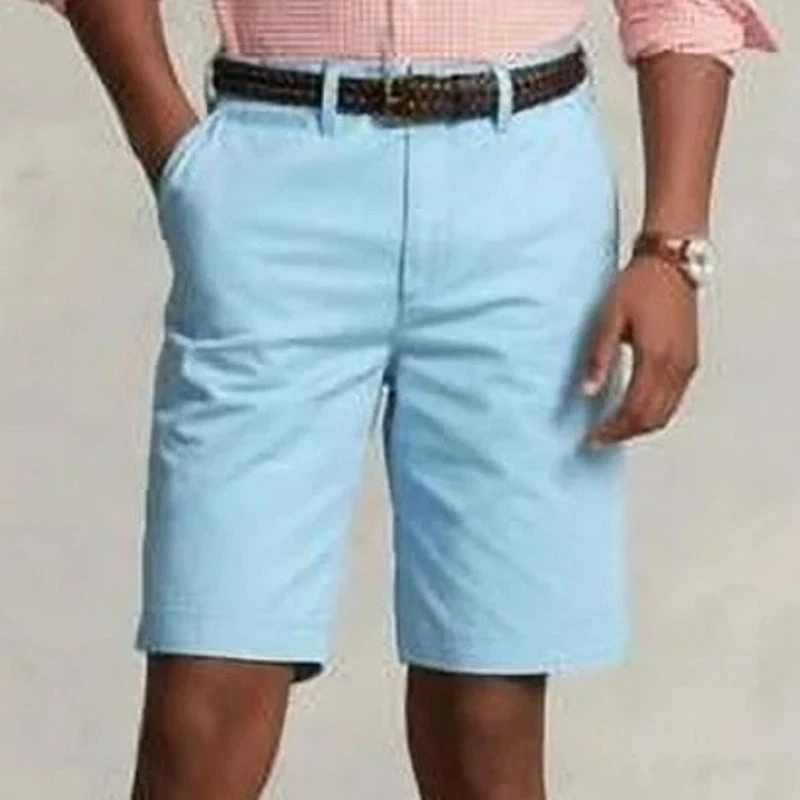Polo Ralph Lauren Relaxed Fit Flat Front Cotton Twill Shorts Size 42 $90