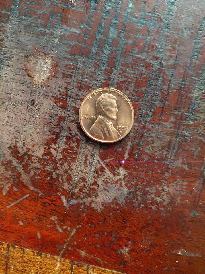 1957 D Lincoln Wheat Cent Cud RCD-1C-1957D-09R Rare Mint Error - Image 4 of 4