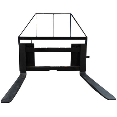 AGT Skid Steer 48'' Pallet Fork Frame Quick Tach Attachments For Standard Loader
