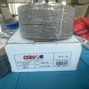 Lot Of 2 Fibre Disc P50 7” Dia X 7/8” Hole & P36 4-1/2” X 7/8”Hole 25 Pcs EA