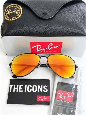 RAY-BAN RB3026, aviator sunglasses , BlackFrame/Large 62mm Orange Lens