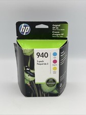 HP 940 Cyan, Magenta Yellow Authentic Ink Cartridges 3 pack XP 11/21