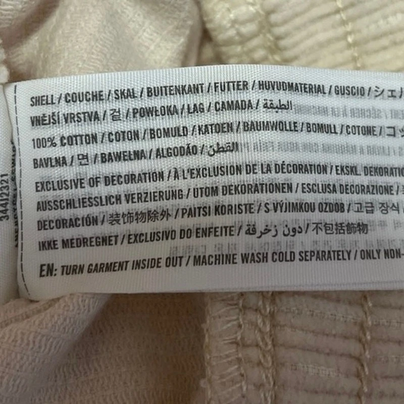 Jaqueta moletom Hollister creme veludo com zíper cordão com capuz ativa tamanho M - Imagem 4 de 4