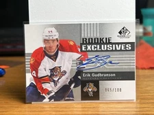 2011-12 SP GAME USED ERIK GUDBRANSON ROOKIE EXCLUSIVES AUTO RE-EG #ed 65/100