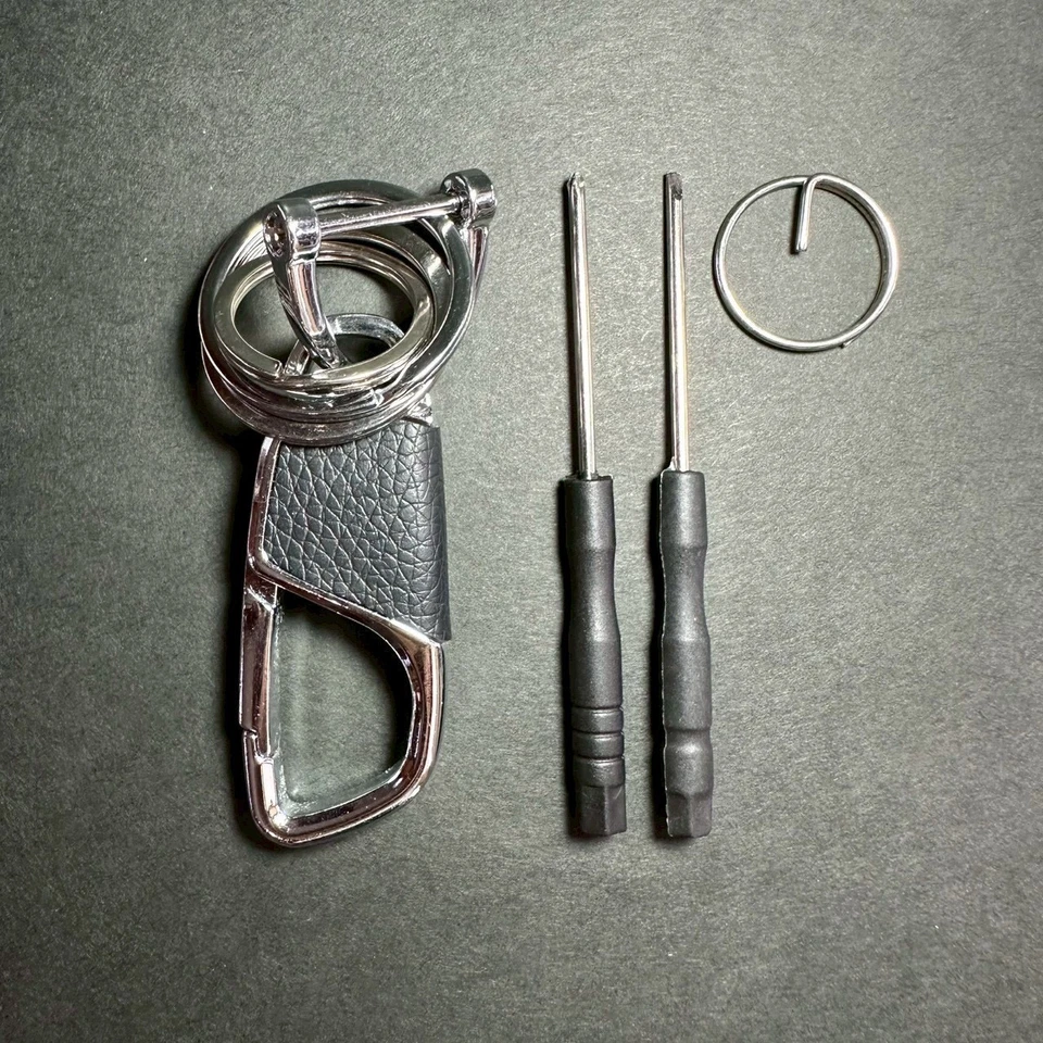 C1291 Nissan кожаный металлический крюк брелок из Японии 3,5» 100% подлинный б/у O3 - Изображение 3 из 4