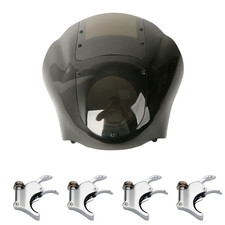 Detach Qtr Front Fairing W Smoke Windshield 49mm Chrome Mount Clamps Detach Qtr Front Fairing W Smoke Windshield 49mm Chrome Mount Clamps