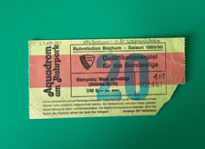 1989/1990 ticket relegation VFL Bochum-1.FC Saarbr�cken ticket collector