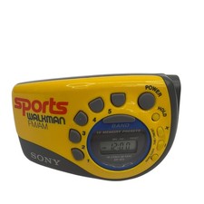Sony SRF-M78 Sports Walkman FM/AM Armband Radio Yellow Gray