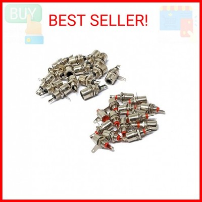 iexcell 30 Pcs Jack Panel Mount RCA Female Socket Connectors Adapter