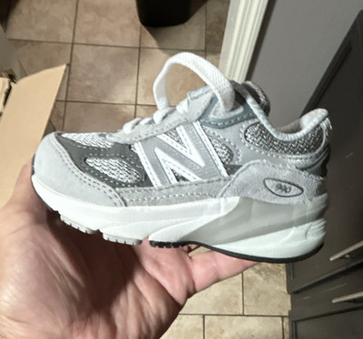 New Balance 990v6 IC990GL6 Gray Mesh Low Top Lace Up Sneaker US 6 M Kids